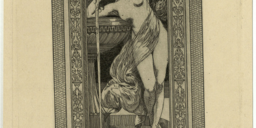 image for: Alexandre de Riquer - Ex-libris Josep Carreras - Cap a 1908
