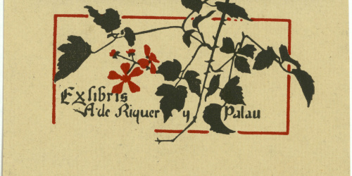 image for: Alexandre de Riquer - Ex-libris A. de Riquer y Palau - Anterior a 1904