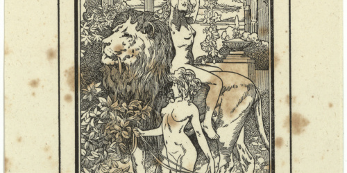 image for: Alexandre de Riquer - Ex-libris Léon V. Solon - Cap a 1907