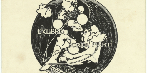 image for: Alexandre de Riquer - Ex-libris Oriol Marti - Anterior a 1904