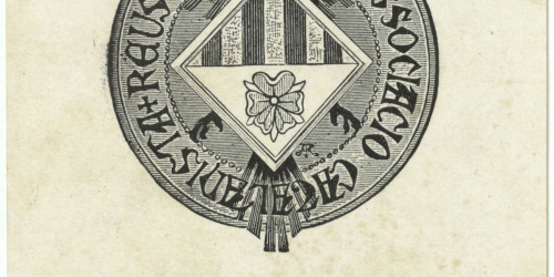 image for: Alexandre de Riquer - Ex-libris Associacio Catalanista Reus. Biblioteca - 1904