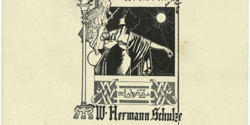 image for: Alexandre de Riquer - Ex-libris W. Hermann Schulze - 1902