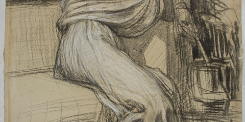 Joan Llimona - Estudi per al quadre «Conversió» - Cap a 1919 image for: Joan Llimona - Estudi per al quadre «Conversió» - Cap a 1919