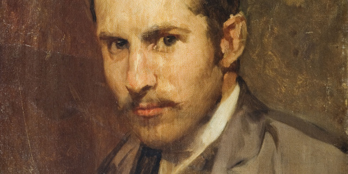image for: Antoni Caba - Retrat del pintor Sebastià Junyent - Cap a 1887