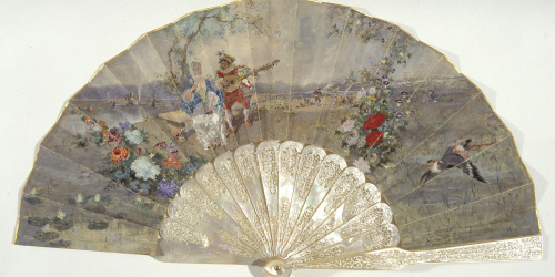 Marià Fortuny - Ventall amb escena galant - París, 1870 image for: Marià Fortuny - Ventall amb escena galant - París, 1870