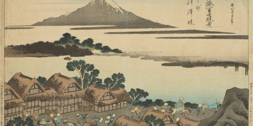 image for: Katsushika Hokusai - Posta de sol a Isawa, província de Kai - Cap a 1830-1832