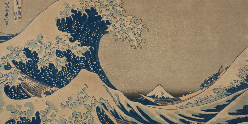 image for: Katsushika Hokusai - Sota l&#039;onada de Kanagawa - Cap a 1832
