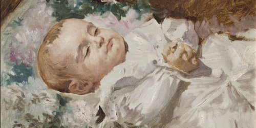 image for: Antoni Caba - L'albat Josep Maria Brusi en el seu llit de mort - 1882