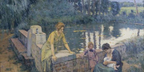 image for: Joan Llimona - El safareig - Cap a 1921