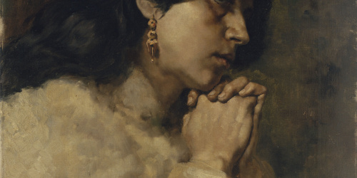 image for: Joan Llimona - Bust de dona - Cap a 1880-1885