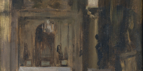 image for: Joan Llimona - Interior d&#039;església rural - Cap a 1900