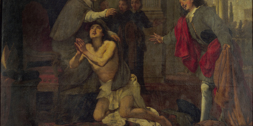 image for: Antoni Viladomat - Sant Francesc renuncia als seus béns temporals - Cap a 1729-1733
