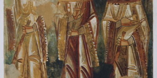 Rafael Martínez Padilla - Reproducció de les pintures de Sant Quirze de Pedret. Tres verges fàtues - 1907 image for: Rafael Martínez Padilla - Reproducció de les pintures de Sant Quirze de Pedret. Tres verges fàtues - 1907