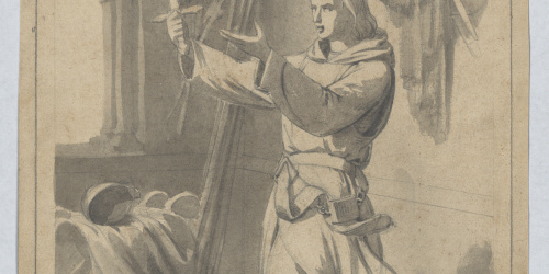 Marià Fortuny - Invocació a l'espasa d'un episodi del Cantar de Mio Cid - Cap a 1855-1858 image for: Marià Fortuny - Invocació a l'espasa d'un episodi del Cantar de Mio Cid - Cap a 1855-1858