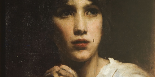 image for: Antoni Caba - Figura femenina de mig cos - Cap a 1880-1890