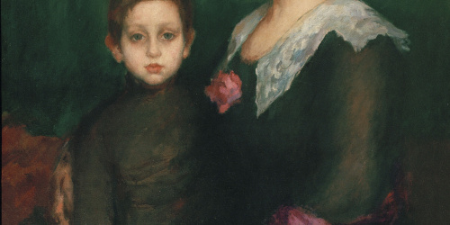 image for: Ricard Canals - Retrat de la dona i el fill de l&#039;artista - Cap a 1912