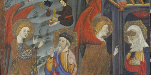 image for: Mestre de Cinctorres - Anunci a sant Joaquim i santa Anna - Cap a 1400