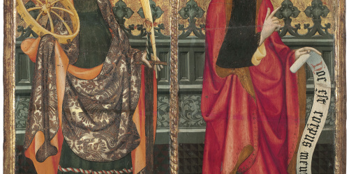Lluís Borrassà - Santa Caterina d'Alexandria i Crist - Cap a 1411-1413 image for: Lluís Borrassà - Santa Caterina d'Alexandria i Crist - Cap a 1411-1413
