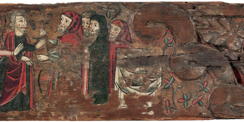 image for: Anònim - Ofrena de sant Joaquim i santa Anna al Temple - Cap a 1300