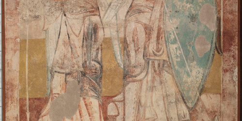 image for: Anònim. Castella - Àngels en lluita amb el drac, de Tubilla del Agua - Primera meitat del segle XII