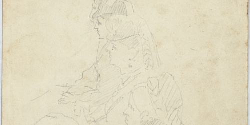 image for: Antoni Caba - Apunt de figures - Cap a 1860-1870