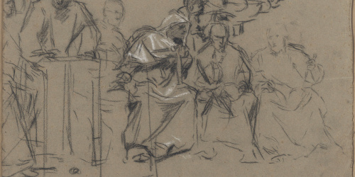 image for: Antoni Caba - Estudi per a la pintura «Penediment de Judes» - Cap a 1874