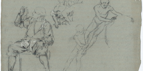 image for: Antoni Caba - Estudi de figures al·legòriques per a la pintura «La Pau» - Cap a 1876