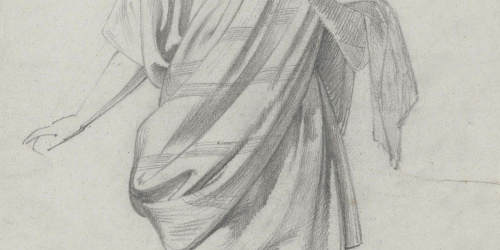 image for: Claudi Lorenzale - Estudi de figura masculina - Cap a 1850-1870