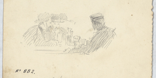 image for: Antoni Caba - Al cafè (anvers) / Al cafè (revers) - Cap a 1860-1870