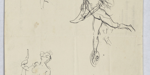 image for: Antoni Caba - Apunts de figures al·legòriques (anvers) / Apunts de figures al·legòriques (revers) - Cap a 1883