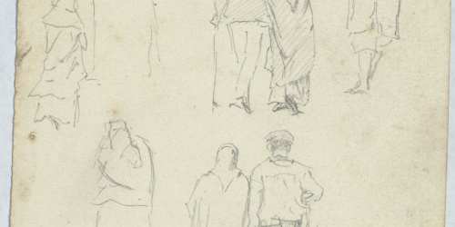 image for: Antoni Caba - Apunts de figures (anvers) / Apunt de figures (revers) - Cap a 1860-1870