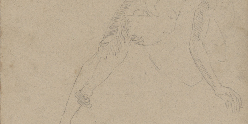 image for: Antoni Caba - Estudi de nu al·legòric per a una pintura (anvers) / Estudi de figura al·legòrica per a una pintura (revers) - Cap a 1860-1880
