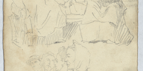 image for: Antoni Caba - Apunts de figures (anvers) / Apunt de figures (revers) - Cap a 1860-1870