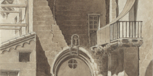 Antoni Rigalt - Un carrer de Cardona - Cardona, 1910 image for: Antoni Rigalt - Un carrer de Cardona - Cardona, 1910