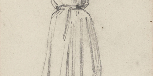 image for: Claudi Lorenzale - Estudi de figura femenina - Cap a 1850-1860