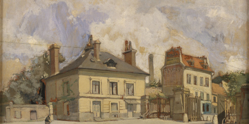 image for: Rafael Durancamps - Carrer d&#039;un poble francès - Cap a 1927