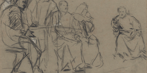 image for: Antoni Caba - Estudi per a la pintura «Penediment de Judes» - Cap a 1874