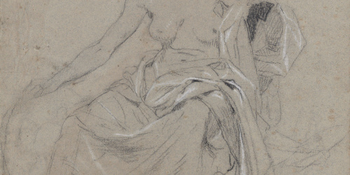image for: Antoni Caba - Estudi de figura per a la pintura «La Pau» - Cap a 1876