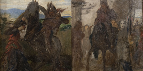 image for: Antoni Caba - Esbós per a una composició d'història i esbós per a «L'heroïna de Peralada» - Cap a 1864