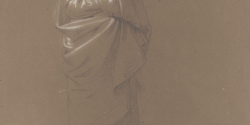image for: Claudi Lorenzale - Home amb indumentària medieval - Cap a 1850-1870