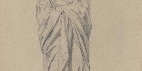 image for: Claudi Lorenzale - Dona amb un mantell llarg - Cap a 1850-1870