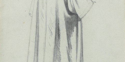 image for: Claudi Lorenzale - Figura masculina d'esquena - Cap a 1860-1880