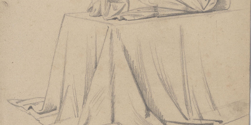 image for: Claudi Lorenzale - Estudi de la Dormició de la Mare de Déu per al retaule major de la catedral de Solsona - Cap a 1854-1856