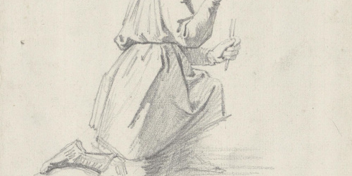 image for: Claudi Lorenzale - Noi agenollat - Cap a 1850-1870