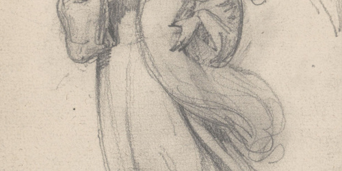 Claudi Lorenzale - Àngel amb el Nen als braços - Cap a 1850-1870 image for: Claudi Lorenzale - Àngel amb el Nen als braços - Cap a 1850-1870