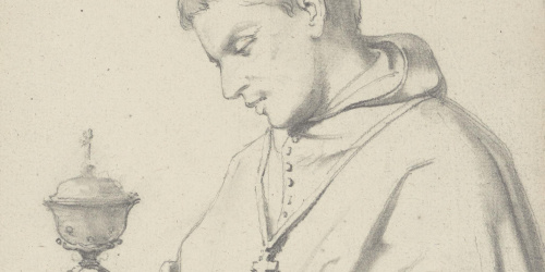 image for: Claudi Lorenzale - Sant Carles Borromeu [?] - Cap a 1850-1870