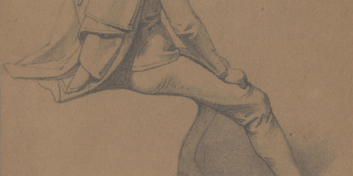 image for: Claudi Lorenzale - Joglar [?] assegut - Cap a 1850-1870