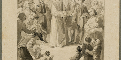 image for: Antoni Caba - La festa de Sant Pau a Barcelona cap a finals del segle XVIII (dibuix preparatori per a una estampa) - Cap a 1860-1870