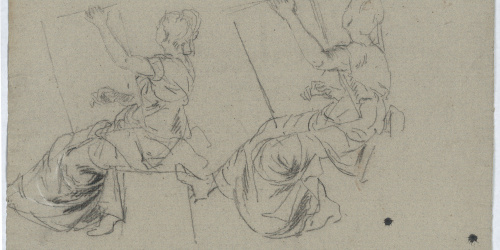 image for: Antoni Caba - Estudi de figures al·legòriques per a la pintura «La Pau» - Cap a 1876