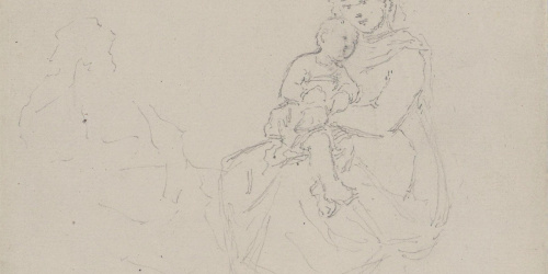 image for: Claudi Lorenzale - Dona amb nen - Cap a 1850-1870